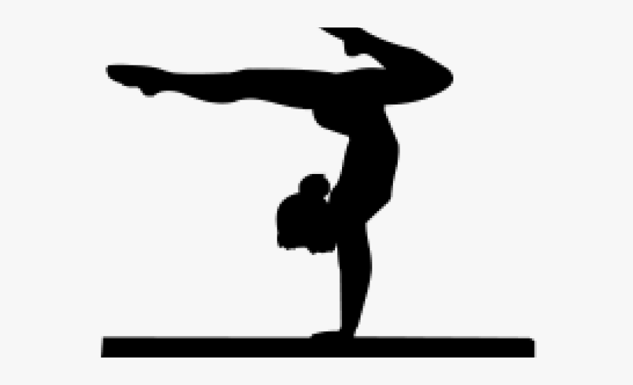Gymnast silhouette . Gymnastics clipart gymanstics