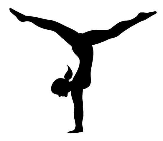 Gymnast clipart. Clip art silhouette free