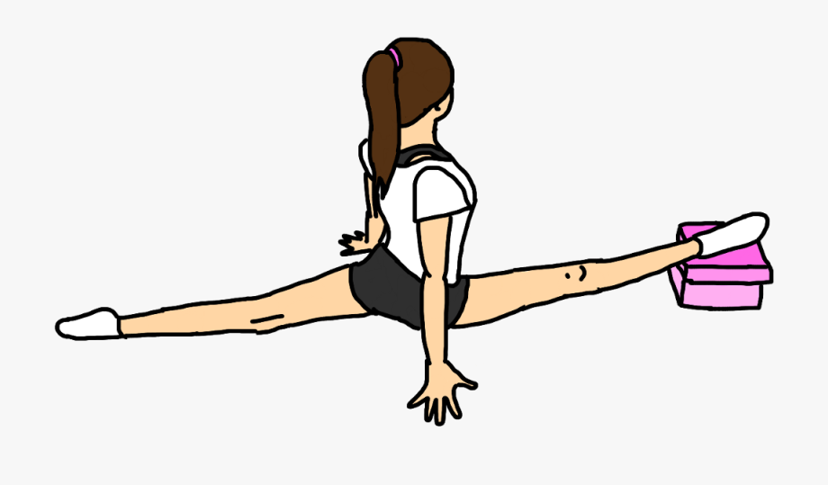 Gymnast clipart acro. Acrobatics gym twine split