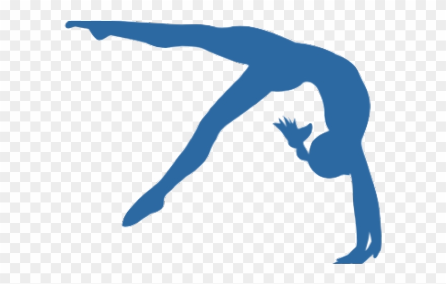 Gymnastics clipart blue. Back handspring silhouette 