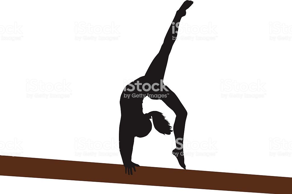 Level gymnast doing a. Gymnastics clipart back walkover