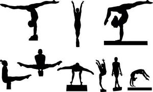 Gymnastics boy on balance. Gymnast clipart beam