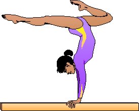 gymnast clipart beam