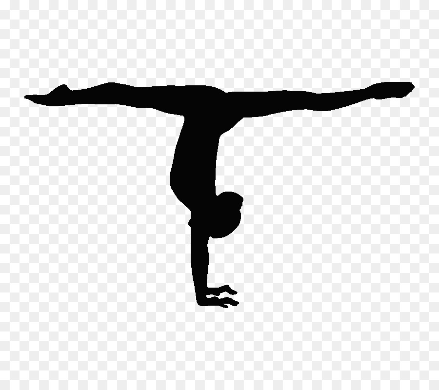Gymnastics clipart handstand. Hand cartoon silhouette line