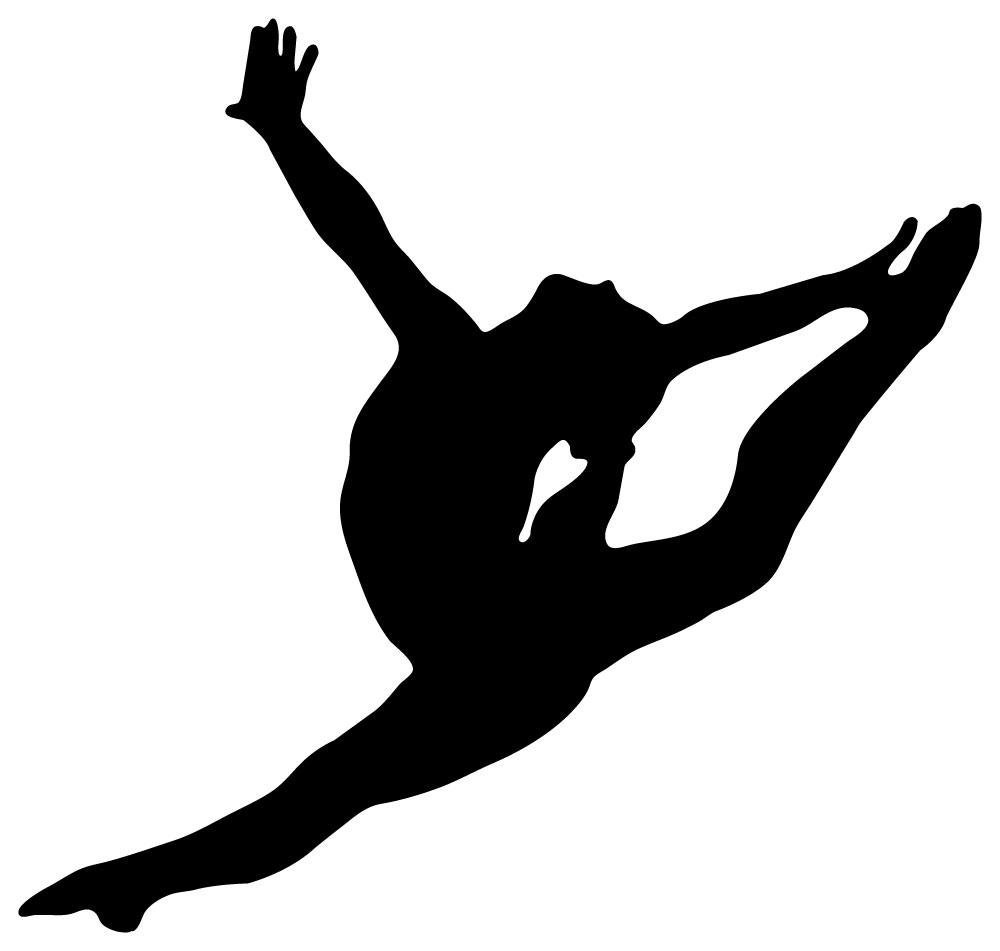 Gymnastics clipart silhouette. Jump 
