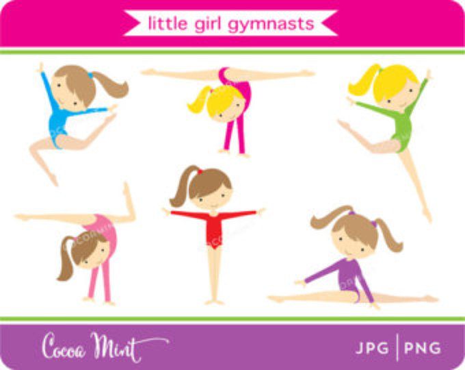 gymnastics clipart little girl