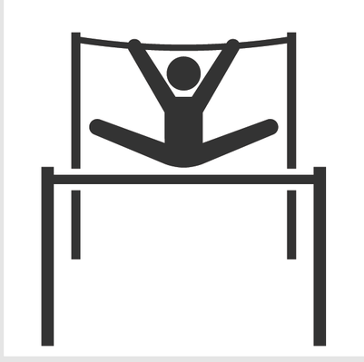 Gymnast clipart parallel bar. Athletics and gymnastics icon