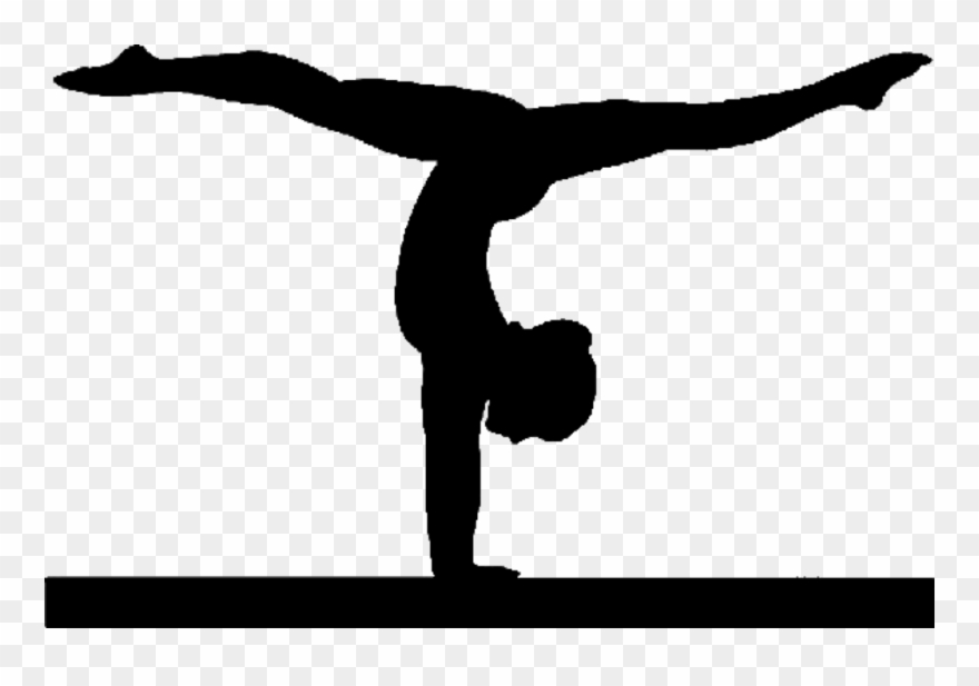 Png gymnastics black and. Gymnast clipart person balance