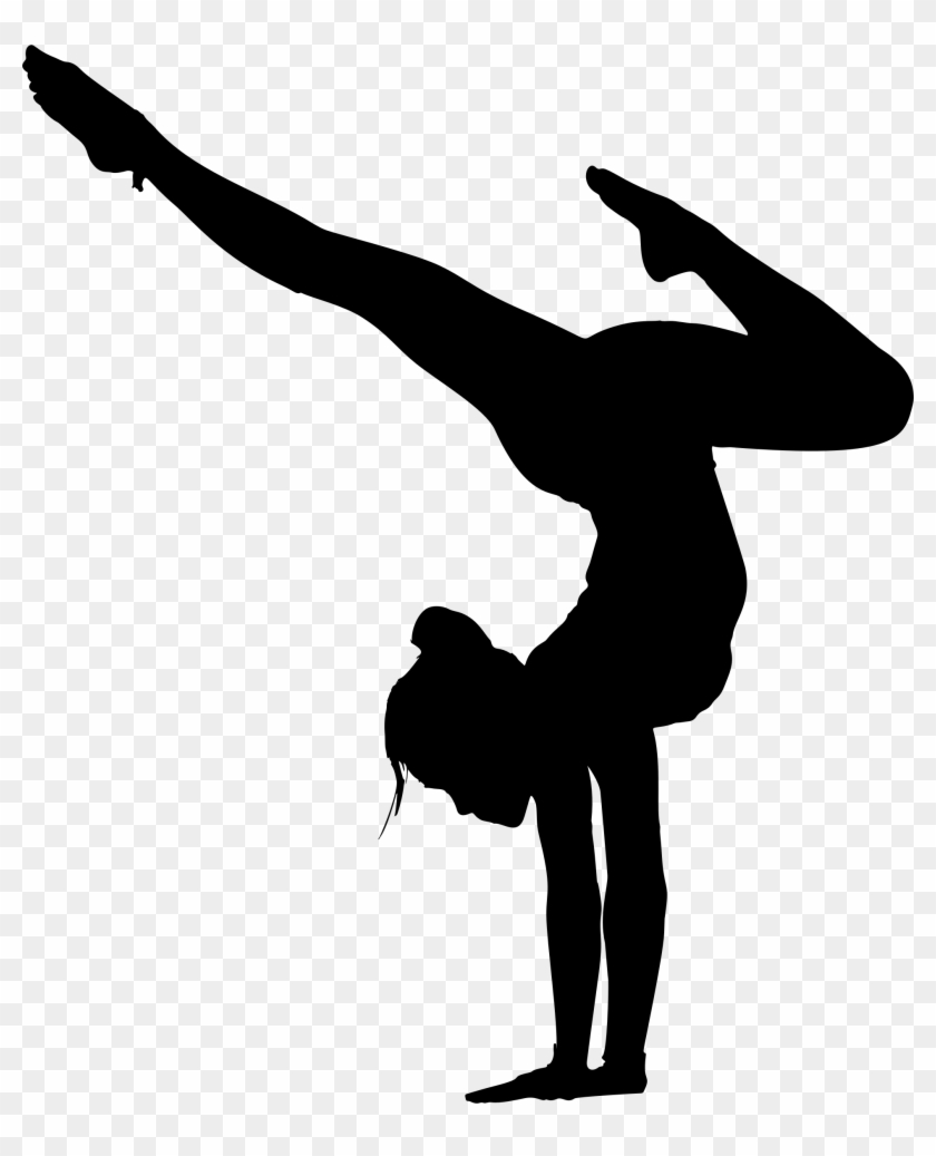 Gymnastics clipart gymanstics. Yoga pose silhouette hd