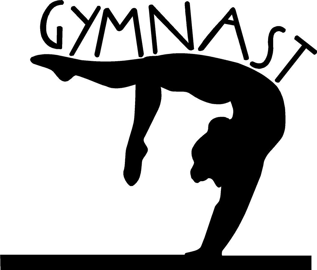 Free silhouette cliparts download. Gymnastics clipart printable