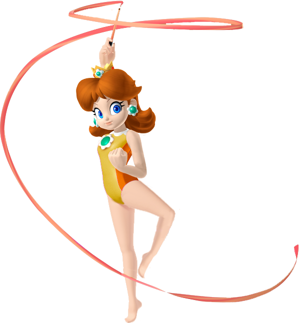 Gymnastics clipart ribbon. Princess daisy rhythmic by