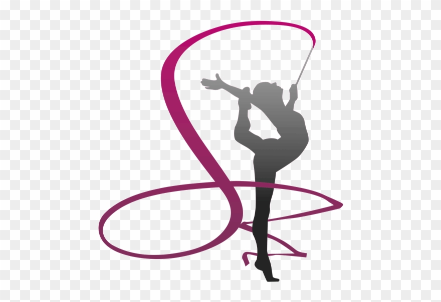 Rhythmic gymnastics logo pinclipart. Gymnast clipart ribbon