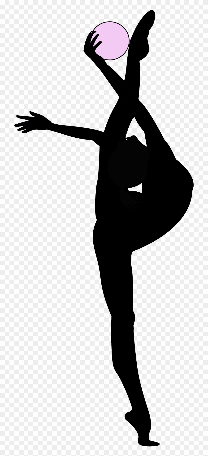 Gymnast clipart rythmic. Gymnastics png rhythmic silhouette