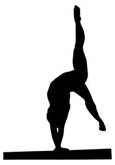Free silhouette cliparts download. Gymnastics clipart shadow