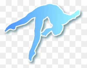 Gymnastic gradient silhouette to. Gymnastics clipart blue