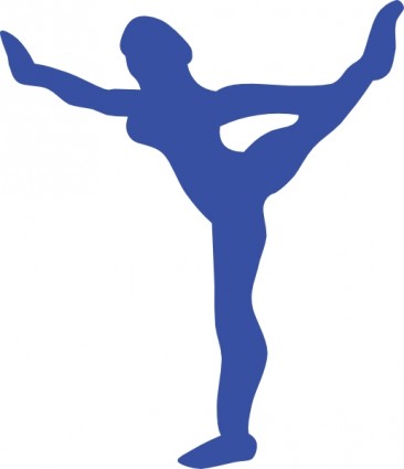 Free download clip art. Gymnastics clipart blue