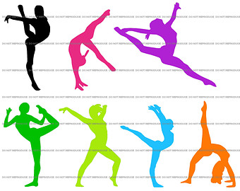 gymnastics clipart colour