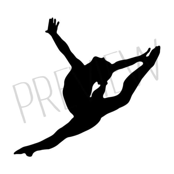 Gymnast . Gymnastics clipart leap