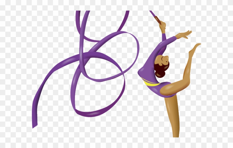 Rhythmic . Gymnastics clipart purple
