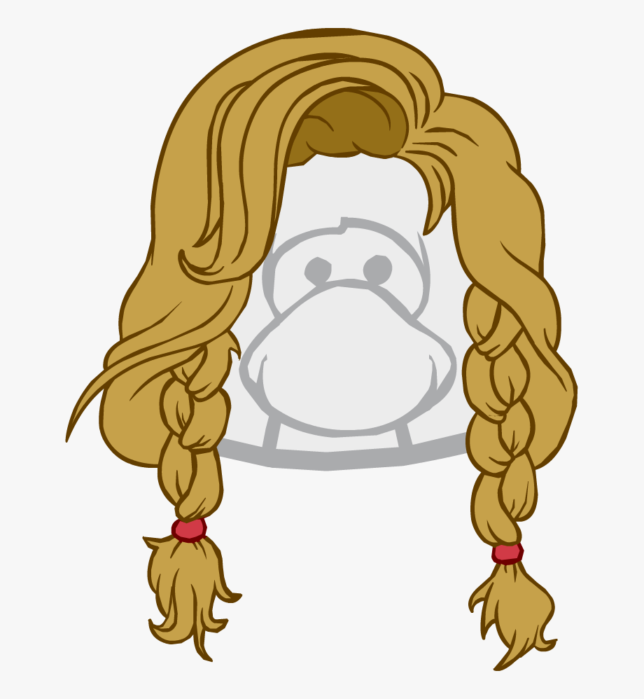 Hair clipart 80 hair. Wig blonde club penguin