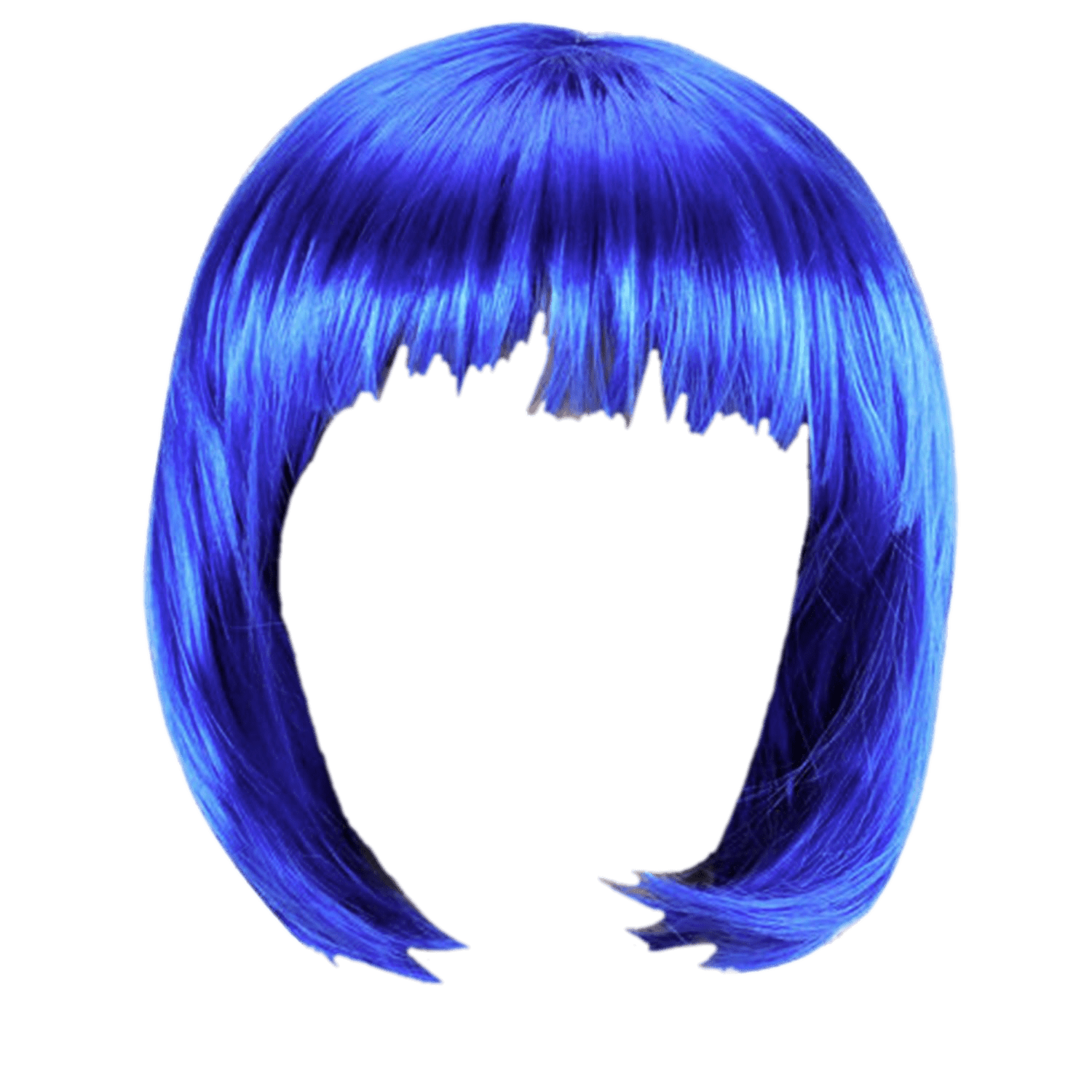 Wig curly transparent png. Hair clipart blue
