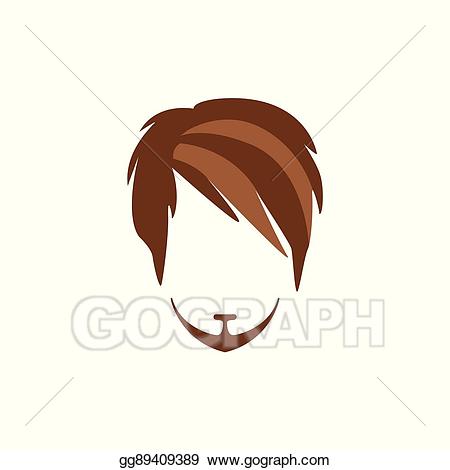 Hair clipart fringe. Eps illustration hipster male