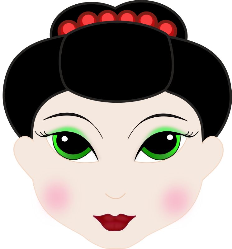 hair clipart geisha