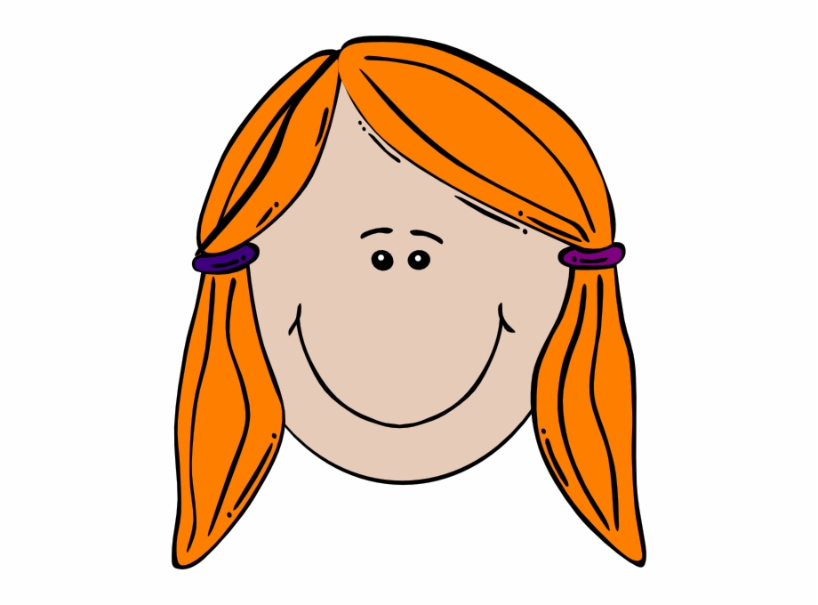 Girl clip art red. Hair clipart ginger hair