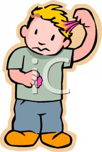 Boy cartoon clip art. Hair clipart messy