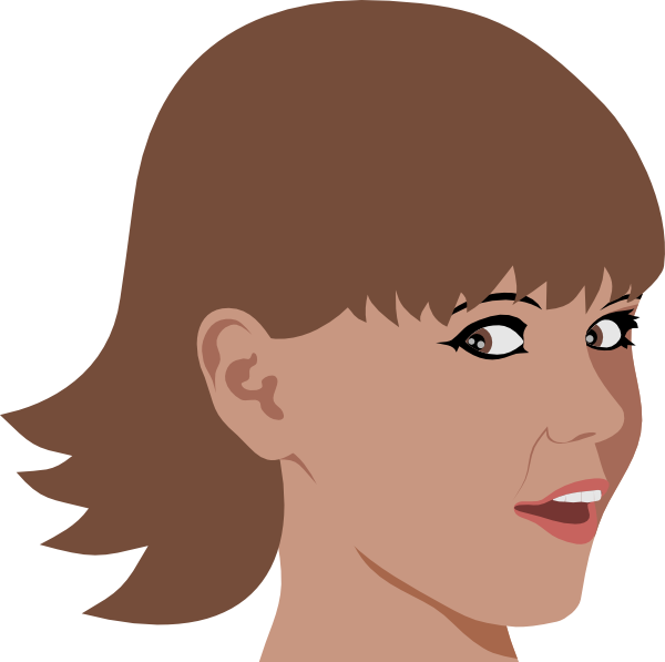 With short hair clip. Hi clipart outgoing girl
