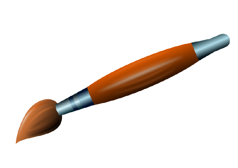 red clipart paintbrush