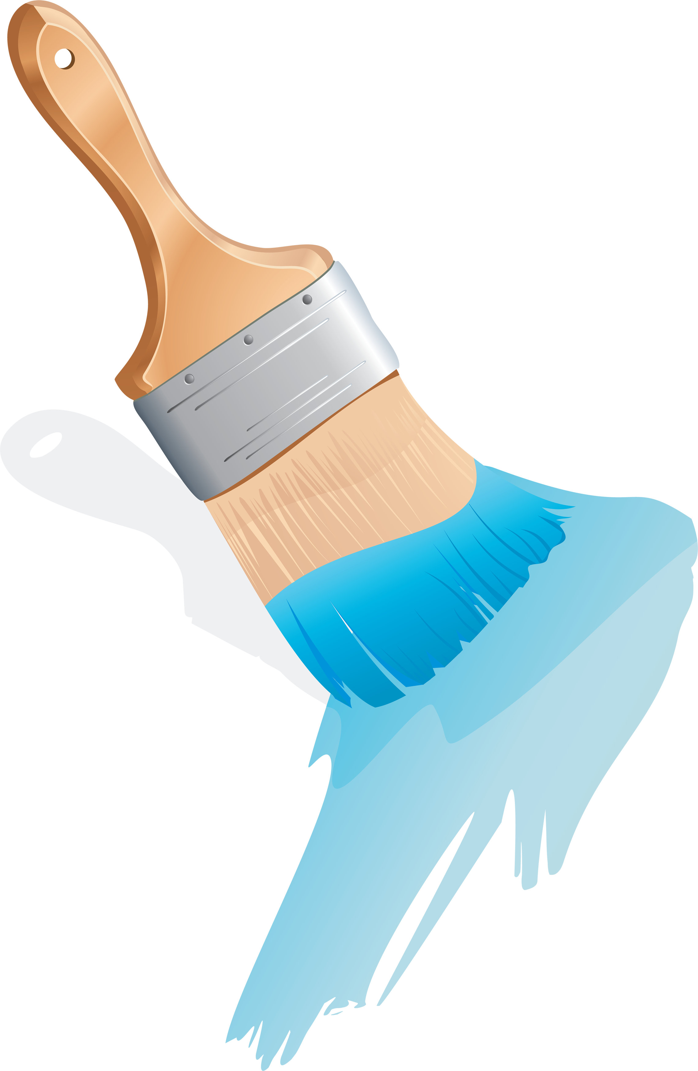 Paint brush png transparent. Hairbrush clipart blue