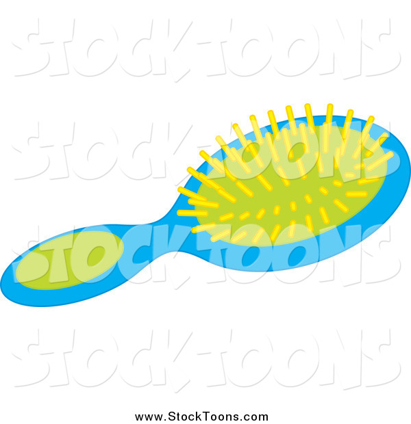 Hairbrush clipart blue. Stock cartoon of a