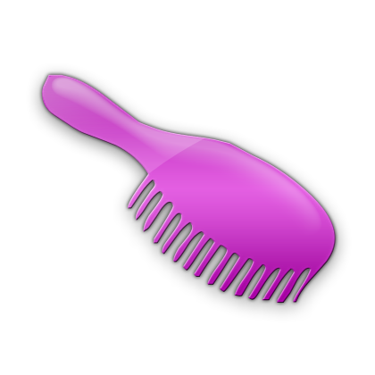 hairbrush clipart purple