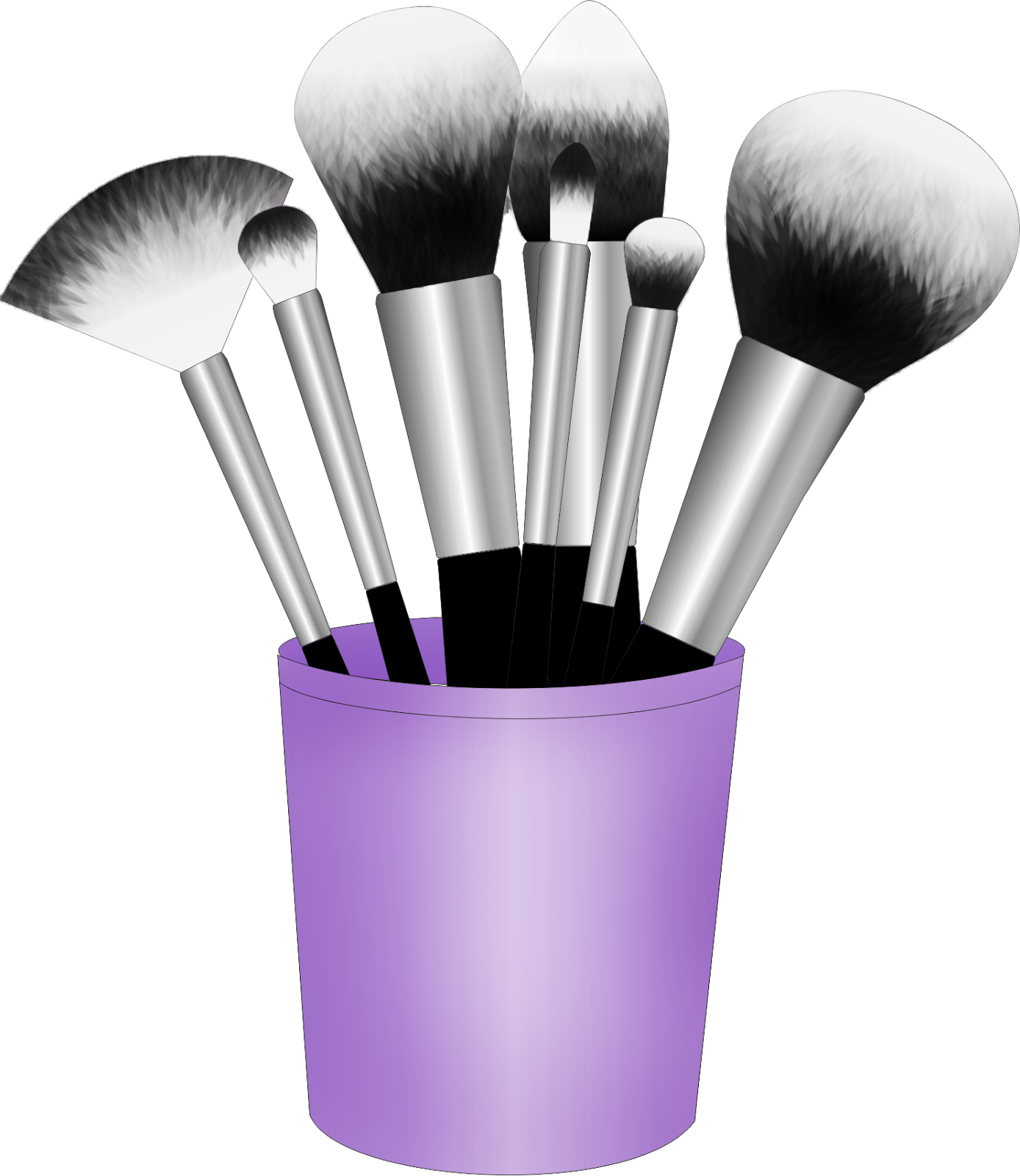 hairbrush clipart purple