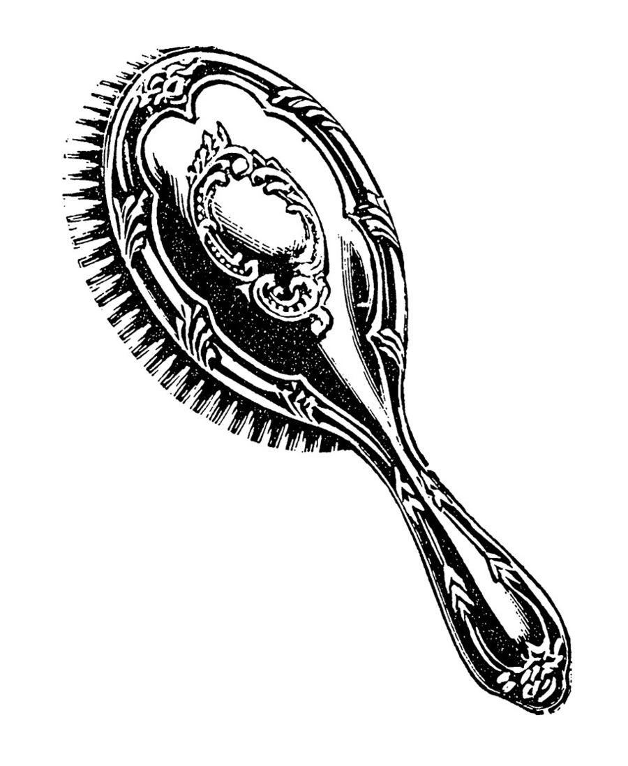 Hairbrush clipart vintage. Download clip art comb