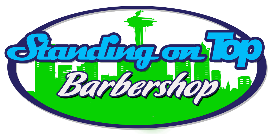 Haircut clipart baber. Standing on top barbershop