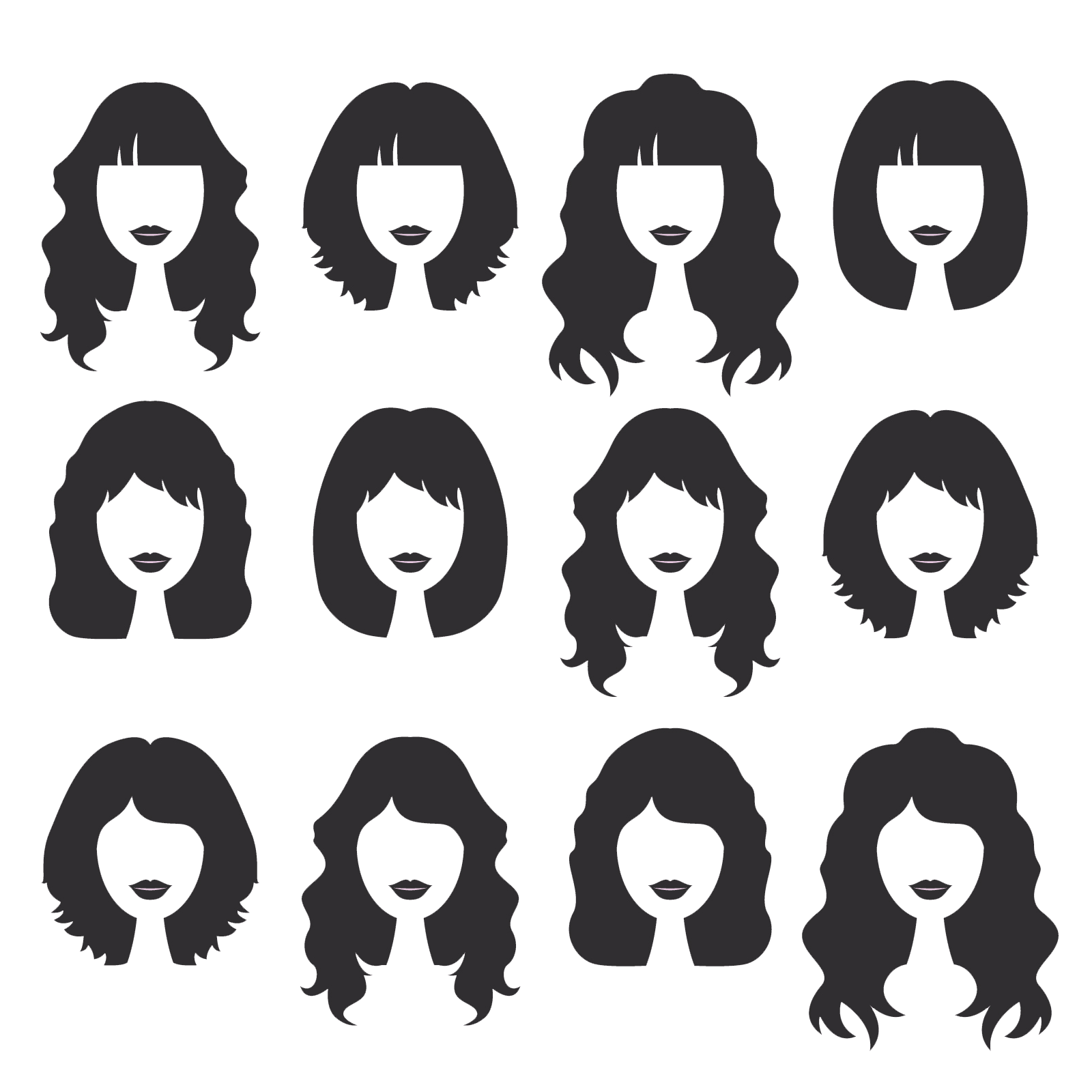 Hairstyle variety girls pull. Haircut clipart beauty parlour girl