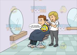 haircut clipart cartoon