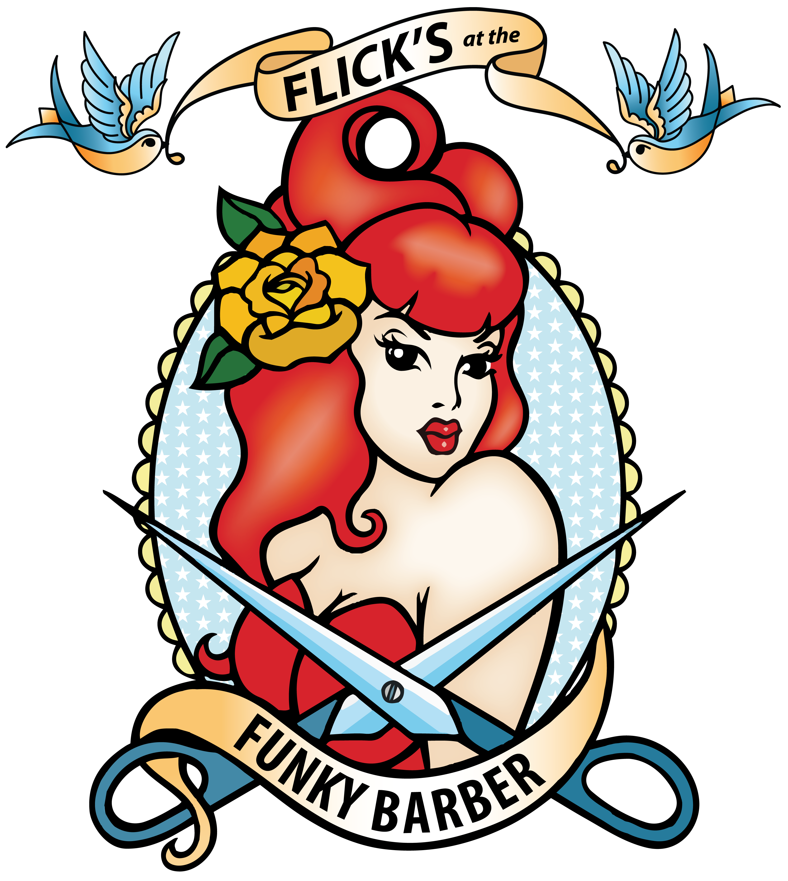 The funky parlour penrith. Haircut clipart female barber