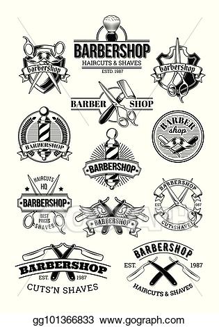 Haircut clipart logo. Vector stock barbershop barber