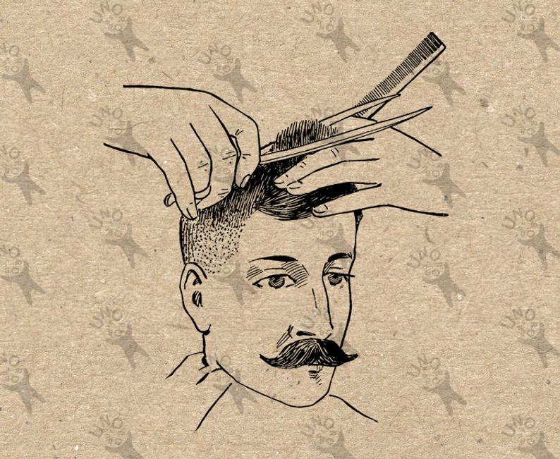 haircut clipart vintage salon