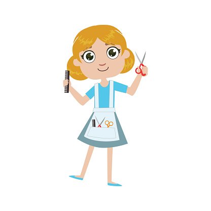 Hairdresser clipart christmas. Girl future image clip