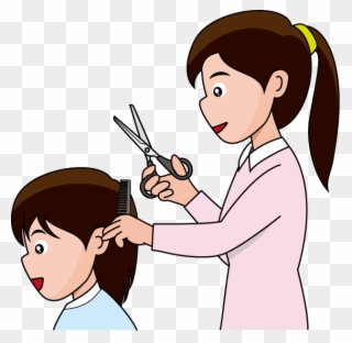 hairdresser clipart girl haircut