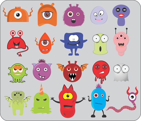 Halloween clipart character. Monster mash creator kit