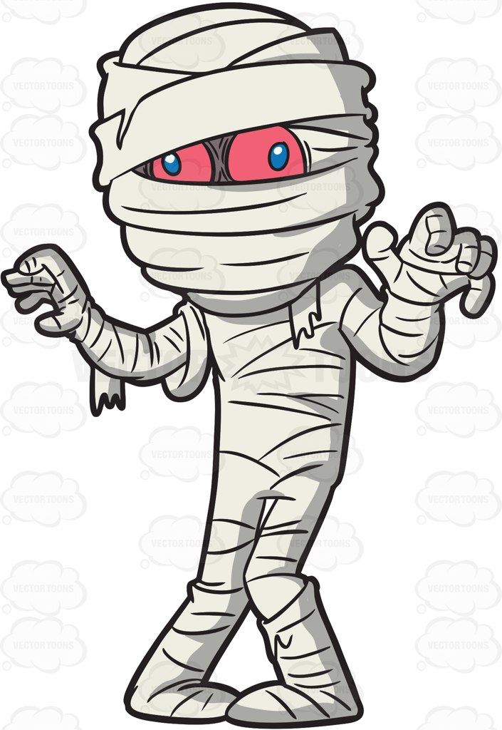 Mummy clipart sketch. A trying to scare