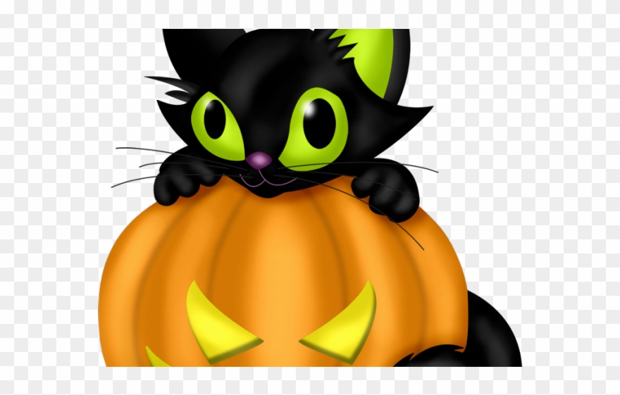 Black cat png . Halloween clipart pet