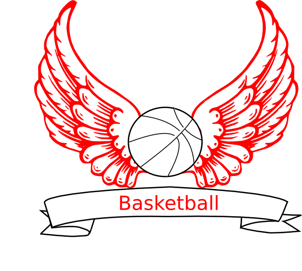 Basketball wings clip art. Halo clipart angel wing