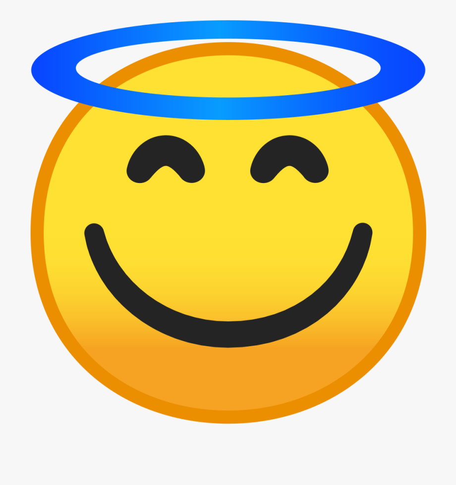 Smiling with icon . Halo clipart face