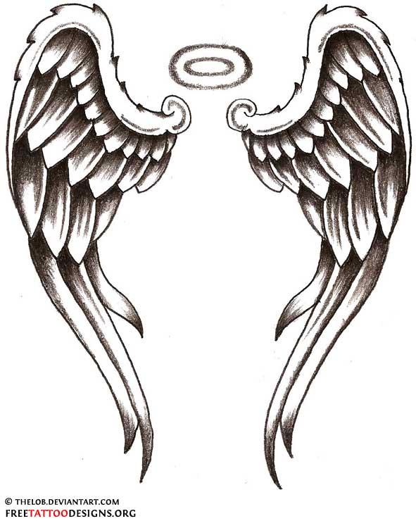halo clipart wing tattoo design